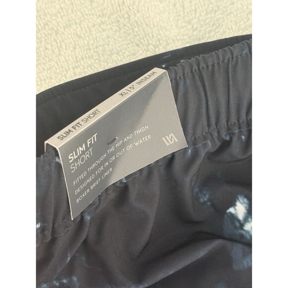 Mens VRST 5" Resort Shorts Slim Fit Lined Print Indigo Craft XL Nwt - Picture 4 of 6